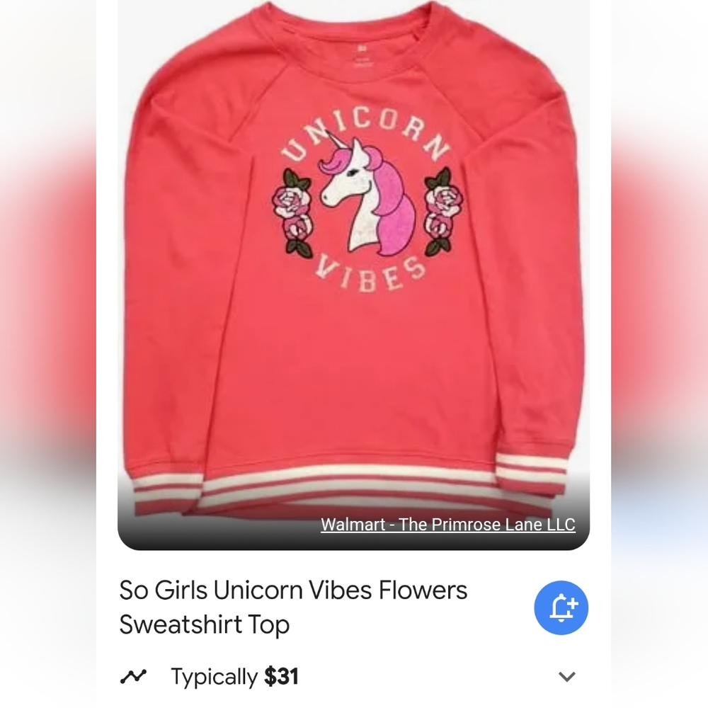 3/$15 SO unicorn vibes pullover sweater